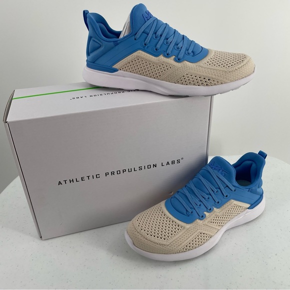 APL Shoes - NIB APL Women’s Techloom Tracer Coastal Blue Beach White Sneakers Athletic Shoes